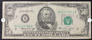 Etats-Unis Billet 50 dollars 1974 Atelier B New-York