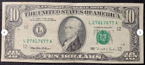 Etats-Unis Billet 10 dollars 1995 Atelier L SAN Francisco