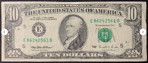 Etats-Unis Billet 10 dollars 1995 Atelier E Richemond