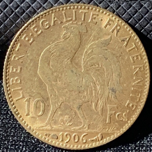 10 francs Coq Marianne 1906 or 