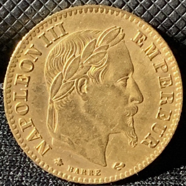 10 Francs or Napoléon III Tête Laurée 1868 A