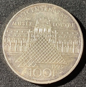 100 francs argent Musée du Louvre 1993