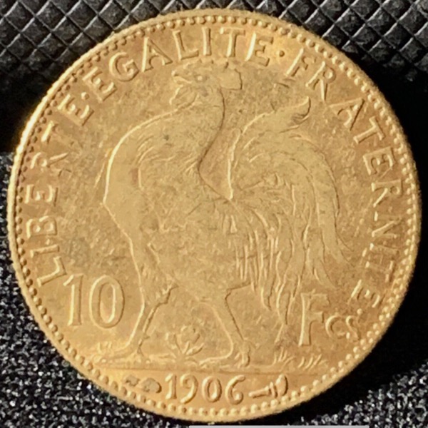 10 francs Coq Marianne 1906 or 