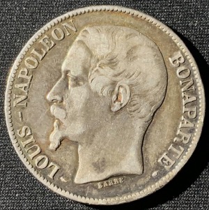 5 Francs argent Louis Napoléon Bonaparte 1852A Paris