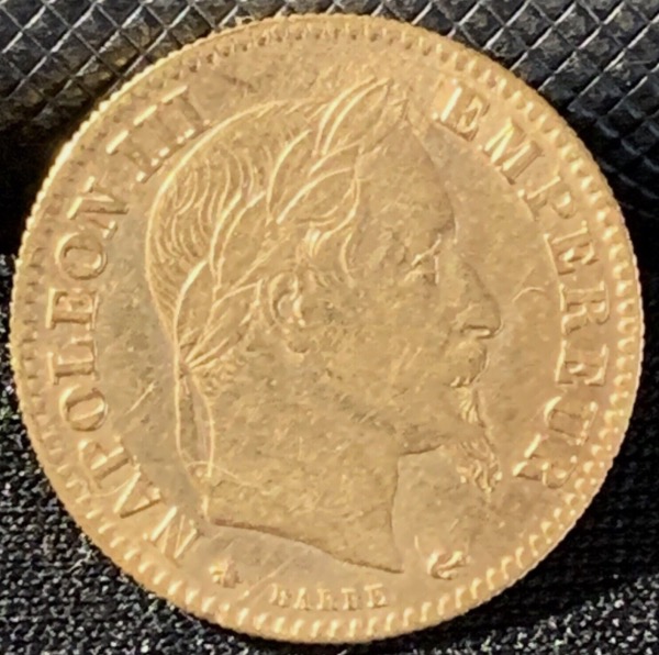 10 Francs or Napoléon III Tête Laurée 1864 A