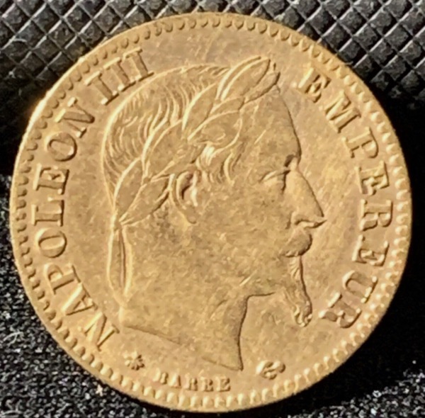 10 Francs or Napoléon III Tête Laurée 1868 A