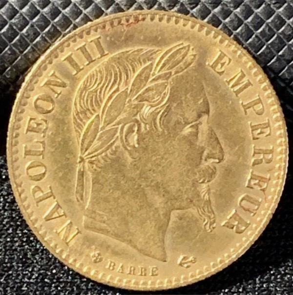 10 Francs or Napoléon III Tête Laurée 1866 BB