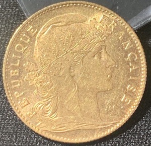 10 francs Coq Marianne or 1911