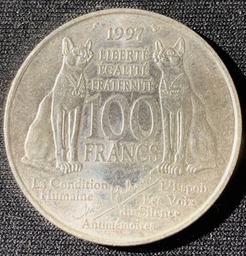 100 francs argent André Malraux 1997