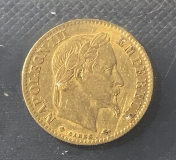 10 Francs or Napoléon III Tête Laurée 1865 BB