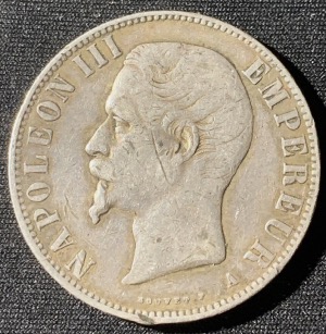 5 Francs argent Napoléon III 1856 A Paris