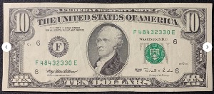 Etats-Unis Billet 10 dollars 1995 Atelier F Atlanta