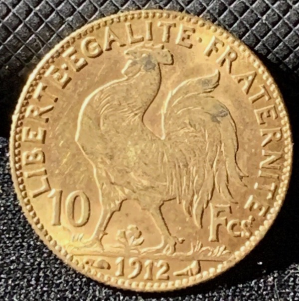 10 francs Coq Marianne 1912 or 