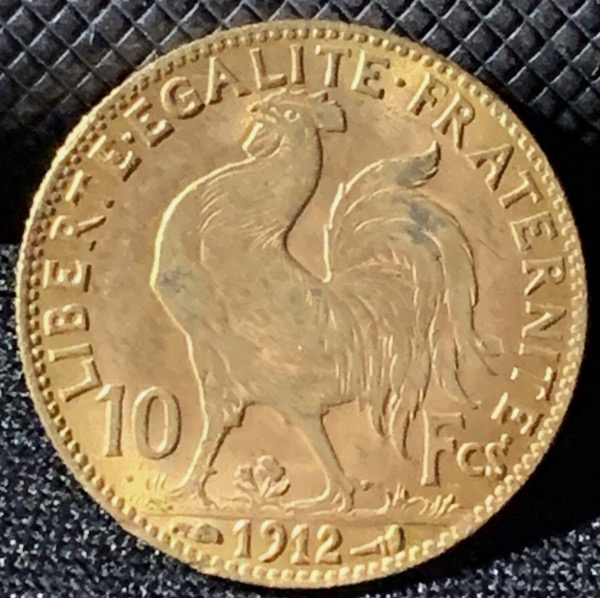 10 francs Coq Marianne 1912 or 