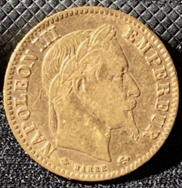 10 Francs or Napoléon III Tête Laurée 1865 A