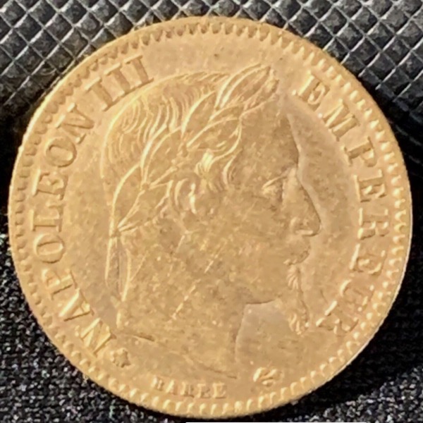 10 Francs or Napoléon III Tête Laurée 1863 A