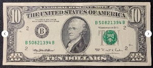 Etats-Unis Billet 10 dollars 1995 Atelier B New-York