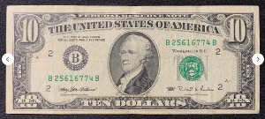 Etats-Unis Billet 10 dollars 1995 Atelier B New-York