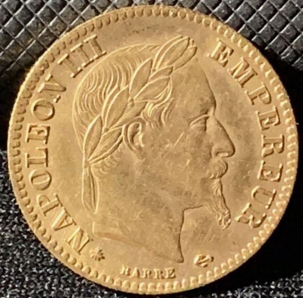 10 Francs or Napoléon III Tête Laurée 1863 AA