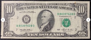 Etats-Unis Billet 10 dollars 1993 Atelier B New-York