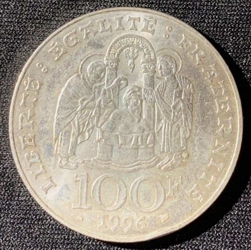 100 francs argent Clovis 1996